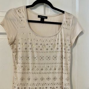 WHBM tan sequin top